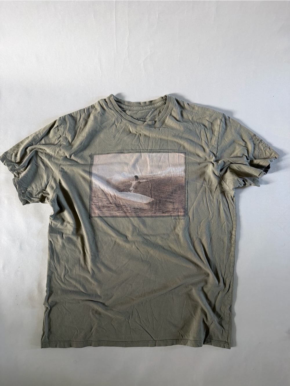 Jack O’Neill Comfort Wash Olive Graphic Crewneck T-Shirt